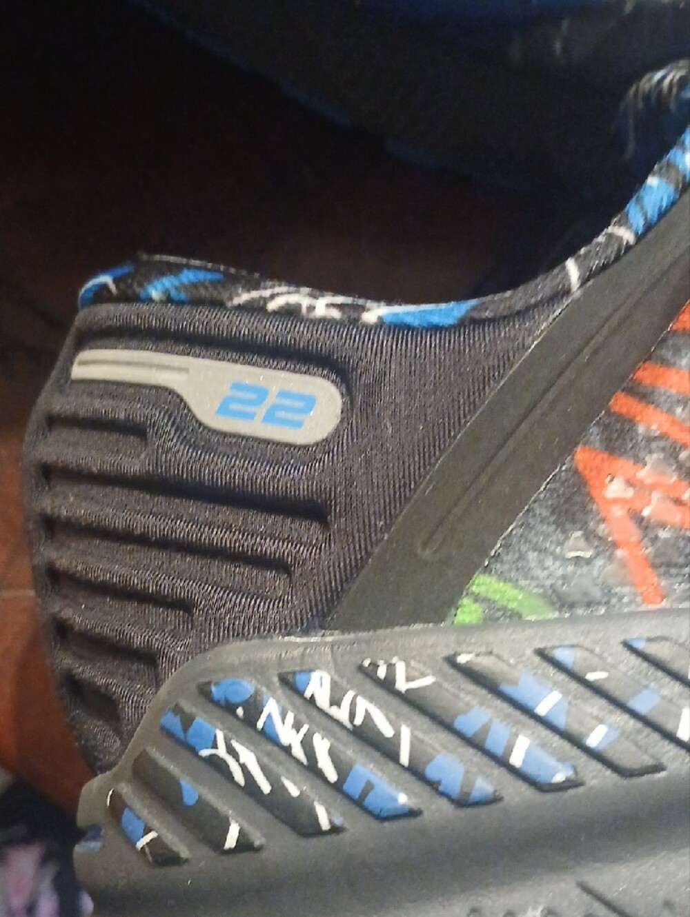 Brooks Black Sneakers with Blue, Orange & Green Graffiti - Picture 5 of 6